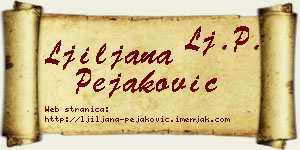 Ljiljana Pejaković vizit kartica